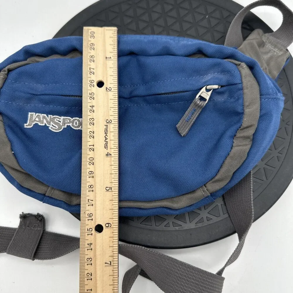 Jansport Fanny Pack Blue/Grey Hip Waist Bag EUC
